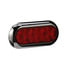 V423XR-4 by PETERSON LIGHTING - LED Stop/Turn/Tail, Oval, w/ Chrome Flange, 7.88"X3.63", Multi-volt, red, Viz Pack