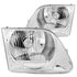 111030 by ANZO - Crystal Headlight Set; Clear Lens; Chrome Housing; Pair;