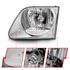 111030 by ANZO - Crystal Headlight Set; Clear Lens; Chrome Housing; Pair;