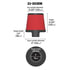 Aem Induction Systems 21203DK Engine Air Filter AEM DryFlow Air Filter