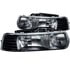 Anzo 111155 Headlight Set Crystal Headlight Set; Clear Lens; Black Housing; Pair;