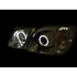 111169 by ANZO - Projector Headlight Set w/Halo; Clear Lens; Chrome Housing; Pair; CCFL;