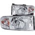 111206 by ANZO - Crystal Headlight Set; Clear Lens; Chrome Housing; Pair; w/1 pc. LED;