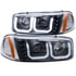 111303 by ANZO - Projector Headlight Set; Clear Lens; Black Housing; Pair; w/U-Bar;