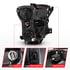 111357 by ANZO - Projector Headlight Set; Clear Lens; w/Plank Style Switchback; Black w/Amber; Pair;