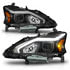 121569 by ANZO - Projector Headlight Set; Black Housing; w/Light Bar;