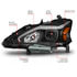 121569 by ANZO - Projector Headlight Set; Black Housing; w/Light Bar;