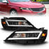 121574 by ANZO - Projector Headlight Set; Square; LED Bar Headlights; w/ Black Housing;