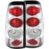 211023 by ANZO - Tail Light Assembly; Clear Lens; Chrome Housing; Pair;