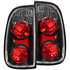 Anzo 211126 Tail Light Set Tail Light Assembly; Clear Lens; Black Housing; Pair;