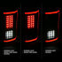 311285 by ANZO - Tail Light Assembly; LED; Clear Lens; Black Housing; Red/White Light Color; G2; Pair;