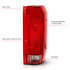 311306 by ANZO - Tail Light Assembly; Red/Clear Lens; OE Replacement;