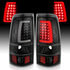 311333 by ANZO - Tail Light Assembly; LED; Clear Lens; Black; Pair;