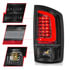 311368 by ANZO - Tail Light Assembly; LED; Clear Lens; Black Housing; w/Light Bar; Pair;