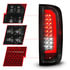 Anzo 311433 Tail Light Set Tail Light Assembly; LED; w/Red Light Bar; Black Housing; Smoke Lens;