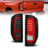 311436 by ANZO - Tail Light Assembly; LED; Clear Lens; Black Housing; Red Light Bar; w/Sequential; Pair;