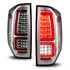 311438 by ANZO - Tail Light Assembly; LED; Clear Lens; Chrome Housing; Red Light Bar; w/Sequential; Pair;