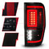 311447 by ANZO - Tail Light Assembly; LED; Smoke Lens; Black Housing; w/Light Bar; Pair;