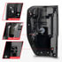 311447 by ANZO - Tail Light Assembly; LED; Smoke Lens; Black Housing; w/Light Bar; Pair;