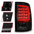 311452 by ANZO - Tail Light Assembly; LED; Clear Lens; Black Housing; w/ Plank Style; w/ Sequential; Pair;
