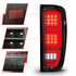 Anzo 311459 Tail Light Set Tail Light Assembly; Full LED; LED Tube; Sequential Signal; Black Housing; Clear Lens; Pair;