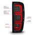 Anzo 311459 Tail Light Set Tail Light Assembly; Full LED; LED Tube; Sequential Signal; Black Housing; Clear Lens; Pair;
