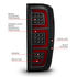 311458 by ANZO - Tail Light Assembly; Full LED; LED Tube; Sequential Signal; Black Housing; Smoke Lens; Pair;