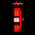 311466 by ANZO - Tail Light Assembly; LED; Clear/Red Lens; Chrome Housing; w/Sequential Signal; w/C-Light Ba; Pair;