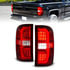 311466 by ANZO - Tail Light Assembly; LED; Clear/Red Lens; Chrome Housing; w/Sequential Signal; w/C-Light Ba; Pair;