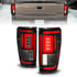 Anzo 311473 Tail Light Set Tail Light Assembly; Sequential LED Turn Signal; Black Housing; BLIS Cover; Clear Lens; Pair;