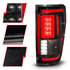 Anzo 311473 Tail Light Set Tail Light Assembly; Sequential LED Turn Signal; Black Housing; BLIS Cover; Clear Lens; Pair;