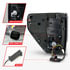 Anzo 311473 Tail Light Set Tail Light Assembly; Sequential LED Turn Signal; Black Housing; BLIS Cover; Clear Lens; Pair;