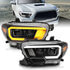 111396 by ANZO - Projector Headlight Set; w/Plank Style Switchback; Black w/Amber;