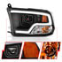 111404 by ANZO - Projector Headlight Set; w/Plank Style Design; Black;