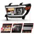 111447 by ANZO - Projector Headlight Set; Light Bar H.L; w/Black Amber Lens; w/Halogen Bulb;