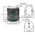 WA01-9466C by WORLD AMERICAN - Air Suspension Spring - Rolling Lobe, 8.00-20.70" Height, 9.00" dia. Top Plate
