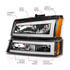 111501 by ANZO - Crystal Headlight Set; Black Housing; Pair; w/Light Bar;
