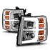 Anzo 111546 Headlight Assembly Projector Headlight Set; Chrome Housing; w/Light Bar; w/Sequential;