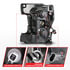 111577 by ANZO - LED Projector Headlight; Clear Lens; Black Housing; w/Light Bar Switchback; Pair;