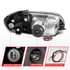 111579 by ANZO - Crystal Headlight Set; Clear Lens; Black Housing; w/Light Bar; Pair;