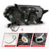 111602 by ANZO - Projector Headlight Set; w/Switchback; Black Housing; w/Plank Style Design; w/DRL;