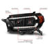 111602 by ANZO - Projector Headlight Set; w/Switchback; Black Housing; w/Plank Style Design; w/DRL;
