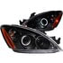 121102 by ANZO - Projector Headlight Set w/Halo; Clear Lens; Black Housing; Pair; CCFL;