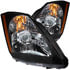 121108 by ANZO - Crystal Headlight Set; Clear Lens; Black Housing; Pair;