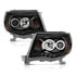 121282 by ANZO - Projector Headlight Set w/Halo; Clear Lens; Black Housing; Pair;