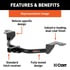 CURT Manufacturing 12339 Trailer Hitch Class 2 Hitch; 1-1/4in.; Select Lexus ES300; ES330; Toyota Avalon; Camry; Solara