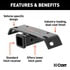 19031 by CURT MANUFACTURING - Bumper Hitch for Westin or DMI Bumpers (2in. Receiver)
