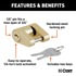 23022 by CURT MANUFACTURING - Coupler Lock (1/4in. Pin; 3/4in. Latch Span; Padlock; Brass-Plated)