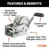 29532 by CURT MANUFACTURING - Hand-Crank 2-Speed Win.; 3;200 lbs; 17.5:1 Low Gear Ratio; 9.6in. Handle