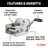29538 by CURT MANUFACTURING - Hand-Crank 2-Speed Win.; 3;800 lbs; 15.8:1 Low Gear Ratio; 9.6in. Handle